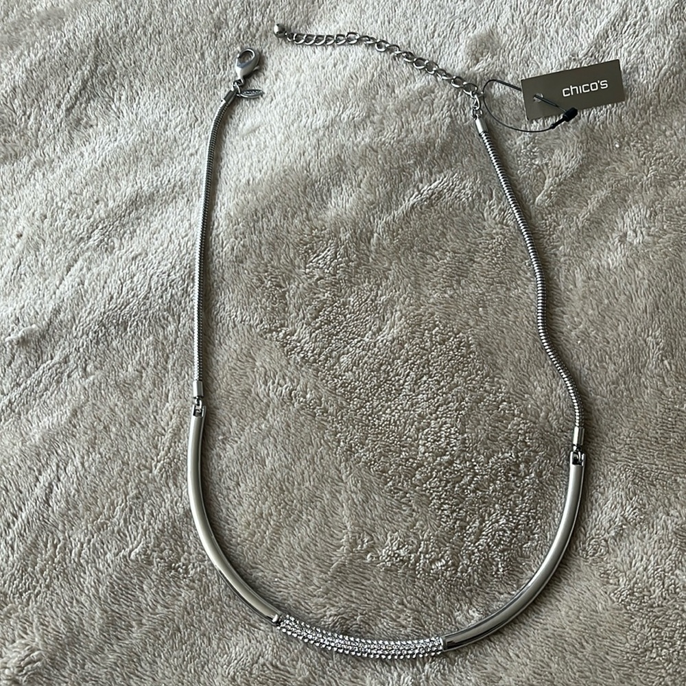 Kimmi Collar Silvertone Necklace